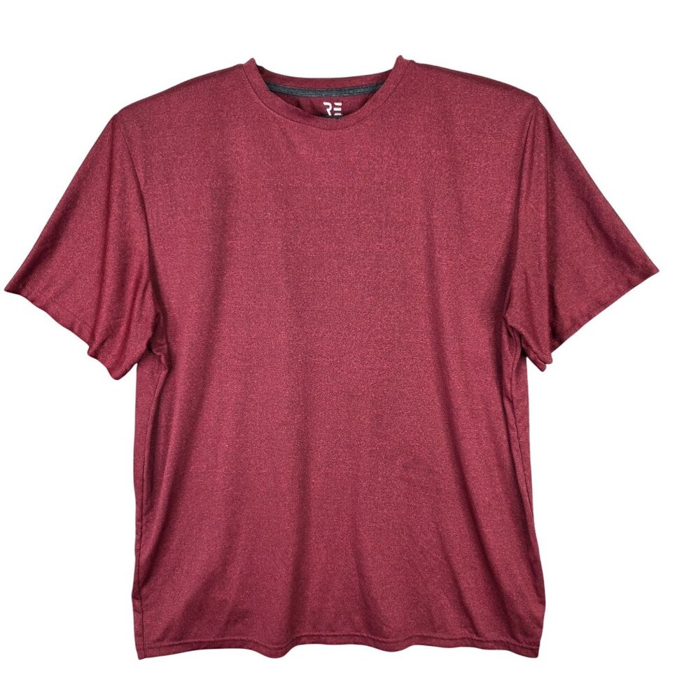 Mens RE Performance Burgundy Short Sleeve 100% Polyester Crewneck Size XXL